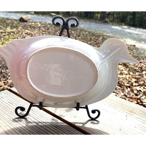 Vintage White Ceramic Duck-Shaped Serving Dish - Picture 9 of 15